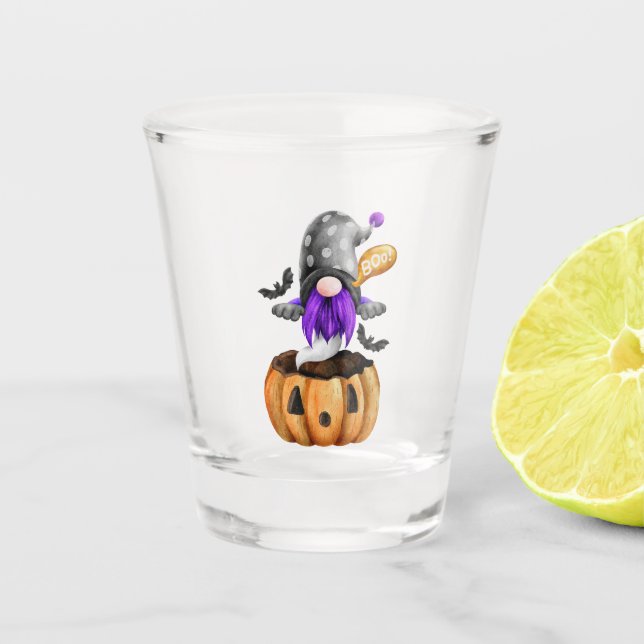 Gnomes Halloween Shot Glass (Front)