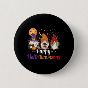 Gnomes Halloween Thanksgiving Christmas Happy Hall 6 Cm Round Badge