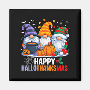 Gnomes Halloween Thanksgiving Christmas Happy Hall Magnet
