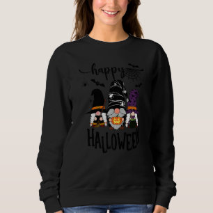 Gnomes Halloween Witch Garden Gnomes Happy Hallowe Sweatshirt
