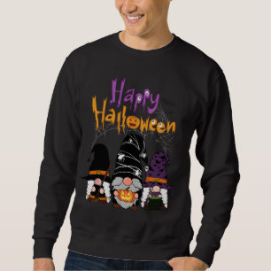 Gnomes Halloween Witch Garden Gnomes Happy Hallowe Sweatshirt