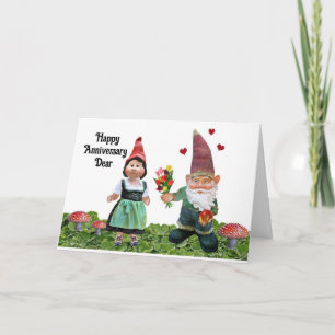 Gnomes Happy Anniversary Greeting Card
