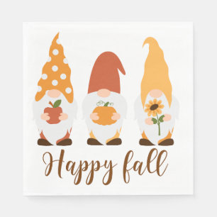 Gnomes Happy Fall Napkin