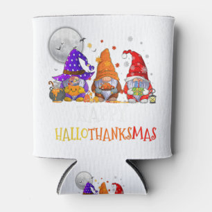 Gnomes Happy Hallothanksmas Halloween Christmas Th Can Cooler