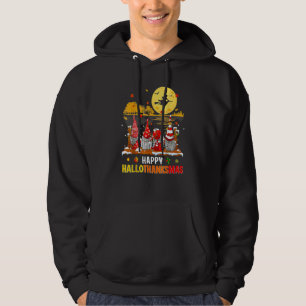 Gnomes Happy Hallothanksmas Halloween Thanksgiving Hoodie