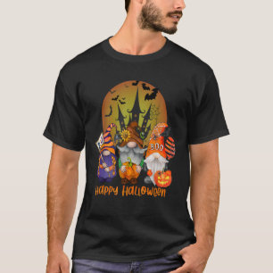 Gnomes Happy Halloween Merry Christmas Happy Hallo T-Shirt