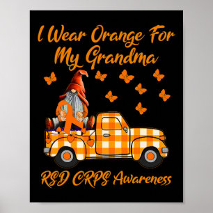 Gnomes I Wear Orange For My Grandma Rsd Crps Aware Poster