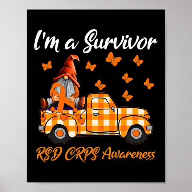 Gnomes I'm A Survivor Rsd Crps Awareness  Poster (Front)