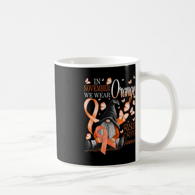 Gnomes In November We Wear Orange CRPS Awareness B Coffee Mug (Right)