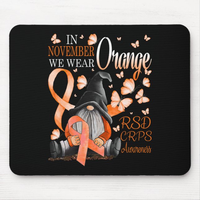 Gnomes In November We Wear Orange CRPS Awareness B Mouse Pad (Front)