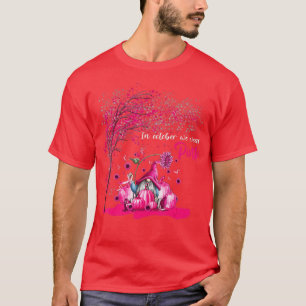 Gnomes In October We Wear Pink Breast Cancer Aware T-Shirt