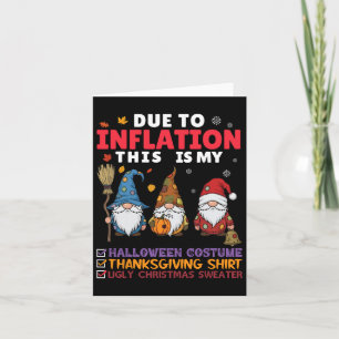 Gnomes Inflation Halloween Thanksgiving Christmas  Card