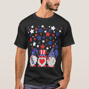 Gnomes July 4Th Red White And Blue T-Shirt