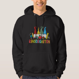 Gnomes Kindergarten Crew First Day Teacher Back To Hoodie