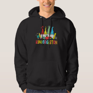 Gnomes Kindergarten Crew First Day Teacher Back To Hoodie
