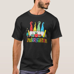Gnomes Kindergarten Crew First Day Teacher Back To T-Shirt