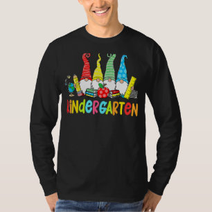 Gnomes Kindergarten First Day Back To School Teach T-Shirt
