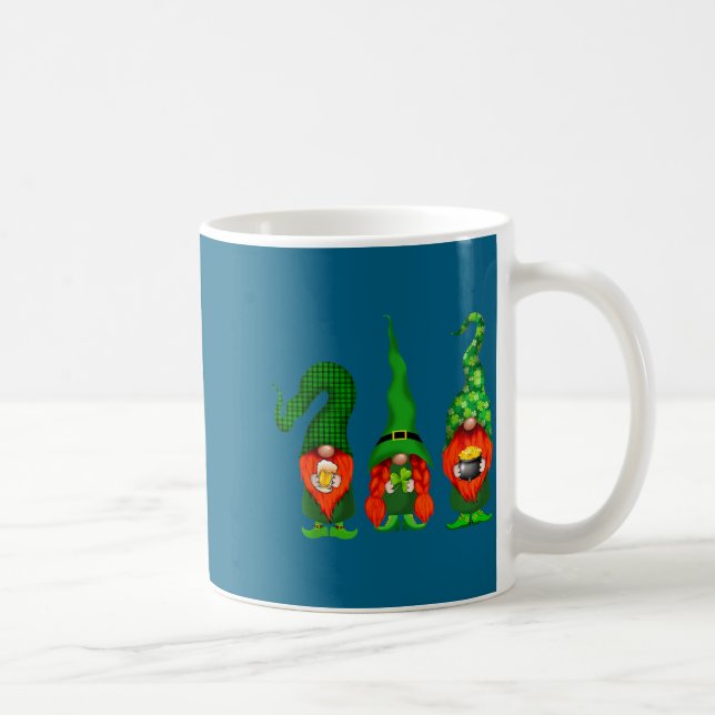 Gnomes Leprechaun St Patricks Day Beer Clover Iri- Coffee Mug (Right)