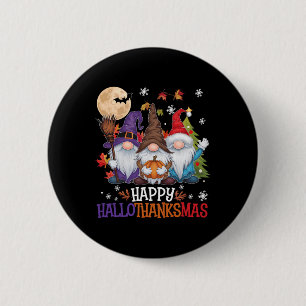 Gnomes Lover Halloween Merry Christmas Happy Hallo 6 Cm Round Badge