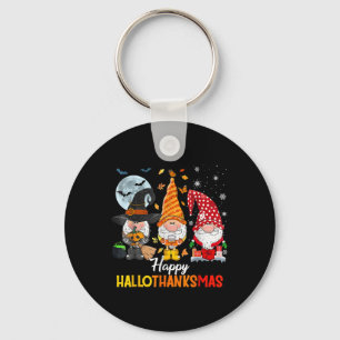 Gnomes Lover Halloween Merry Christmas Happy Hallo Key Ring
