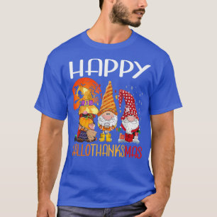 Gnomes Lover Halloween Merry Christmas Happy Hallo T-Shirt