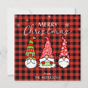 Gnomes Merry Christmas Holiday Card