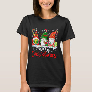Gnomes Merry Christmas Light Family Gnome  T-Shirt