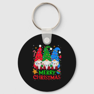 Gnomes Merry Christmas Xmas Matching  Key Ring