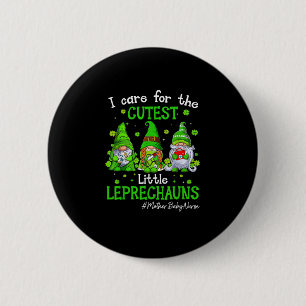 Gnomes Mother Baby Nurse St Patrick's Day Leprecha 6 Cm Round Badge