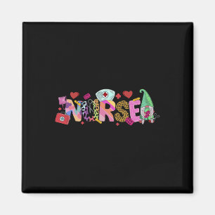 Gnomes Nurse Valentine’s Day Rn Icu Er Gnome Anima Magnet