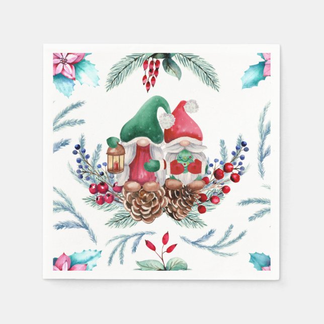 Gnomes on Cone Napkin (Front)