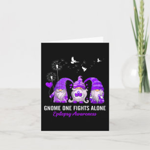 Gnomes One Fights Epilepsy Awareness Alone Card