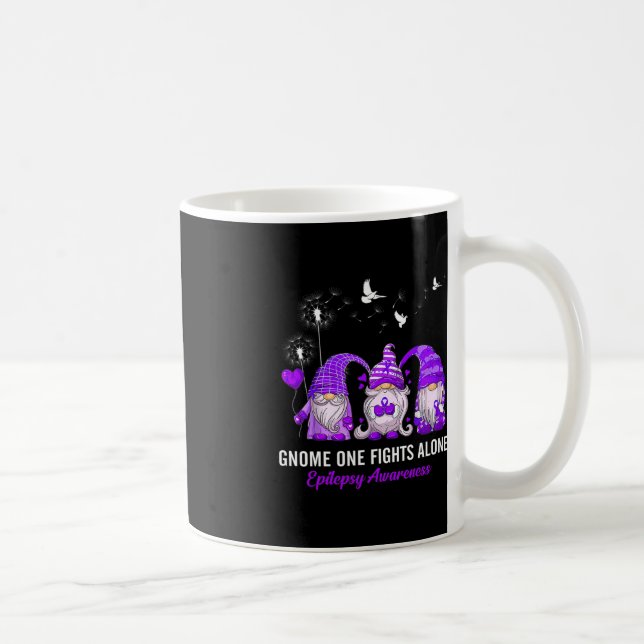Gnomes One Fights Epilepsy Awareness Alone Coffee Mug (Right)