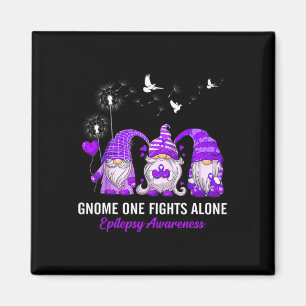 Gnomes One Fights Epilepsy Awareness Alone Magnet