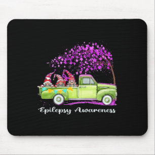 Gnomes Riding Truck Epilepsy Awareness  Mouse Pad