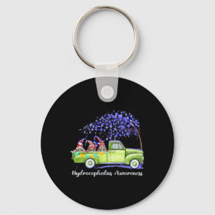 Gnomes Riding Truck Hydrocephalus Awareness  Key Ring