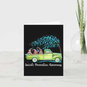 Gnomes Riding Truck Suicide Prevention Awareness Card