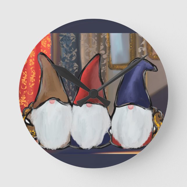  GNOMES       ROUND CLOCK (Front)