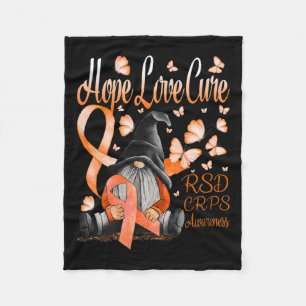 Gnomes Rsd Crps Awareness Hope Love Cure Fighter O Fleece Blanket