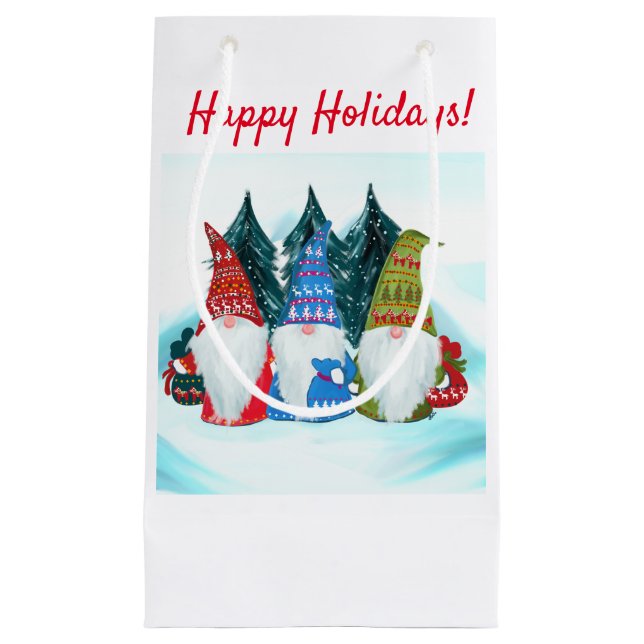 Gnomes Small Gift Bag (Front)