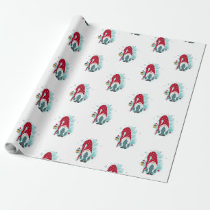 Gnomes Snowflakes Merry Christmas Wrapping Paper