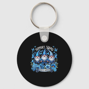 Gnomes Support Squad Blue Gnomes Diabetes Awarenes Key Ring