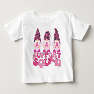 Gnomes Support Squad Breast Cancer Awareness  Baby T-Shirt