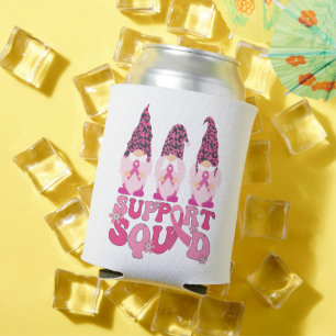 Gnomes Support Squad Breast Cancer Awareness  Can Cooler