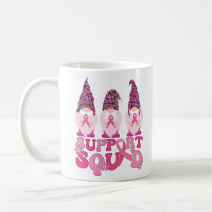 Gnomes Support Squad Breast Cancer Awareness  Coffee Mug