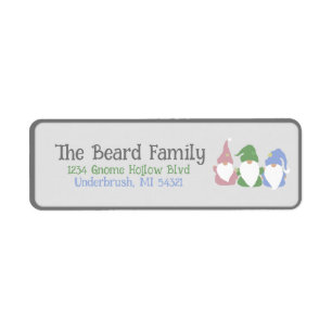 Gnomes Three Return Address Label