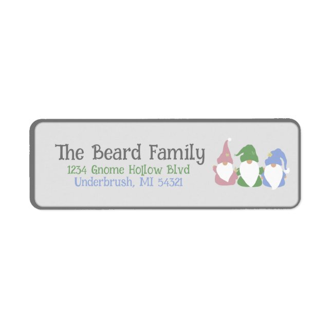 Gnomes Three Return Address Label (Front)