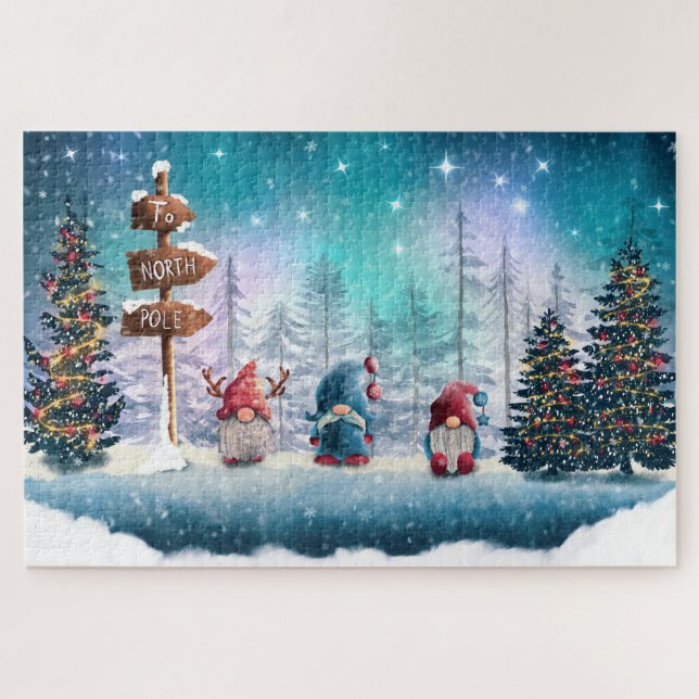 Gnomes to the north pole  jigsaw puzzle (Horizontal)