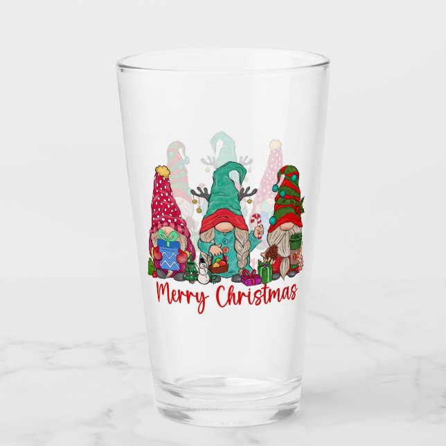 Gnomes Trio Drinking Glass (Front)