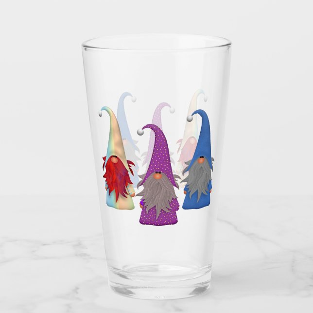 Gnomes Trio Drinking Glass (Front)